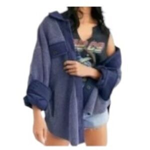 Free People Ruby Jacket Indigo OB1034245 XS NWT